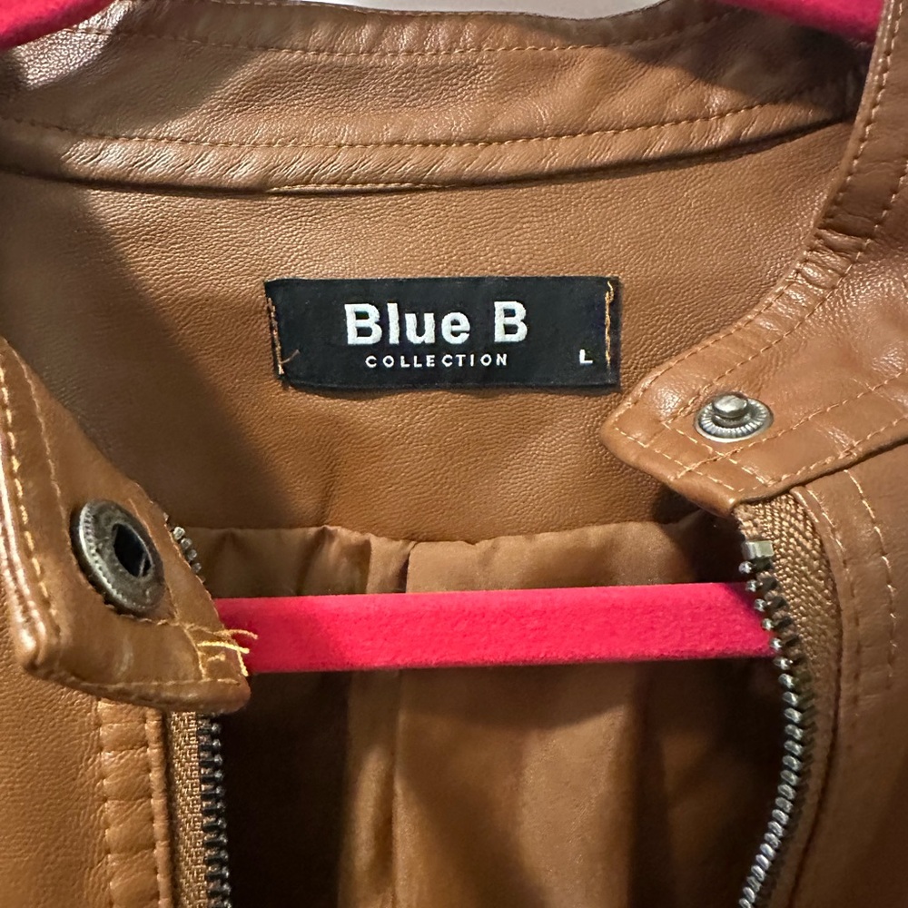 Brown ‘pleather’ jacket - Picture 2 of 3